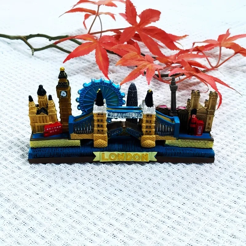Londres Big Ben River Thames artesanía de resina recuerdos del Reino Unido adorno de escritorio edificios de mesa decoración del hogar colección regalo