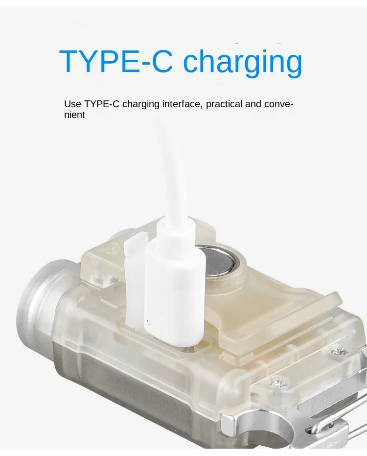 1-5PCS Mini Fluorescent keychain Work Light Magnetic Suction Multifunctional Flashlight Outdoor Portable Emergency maintenance