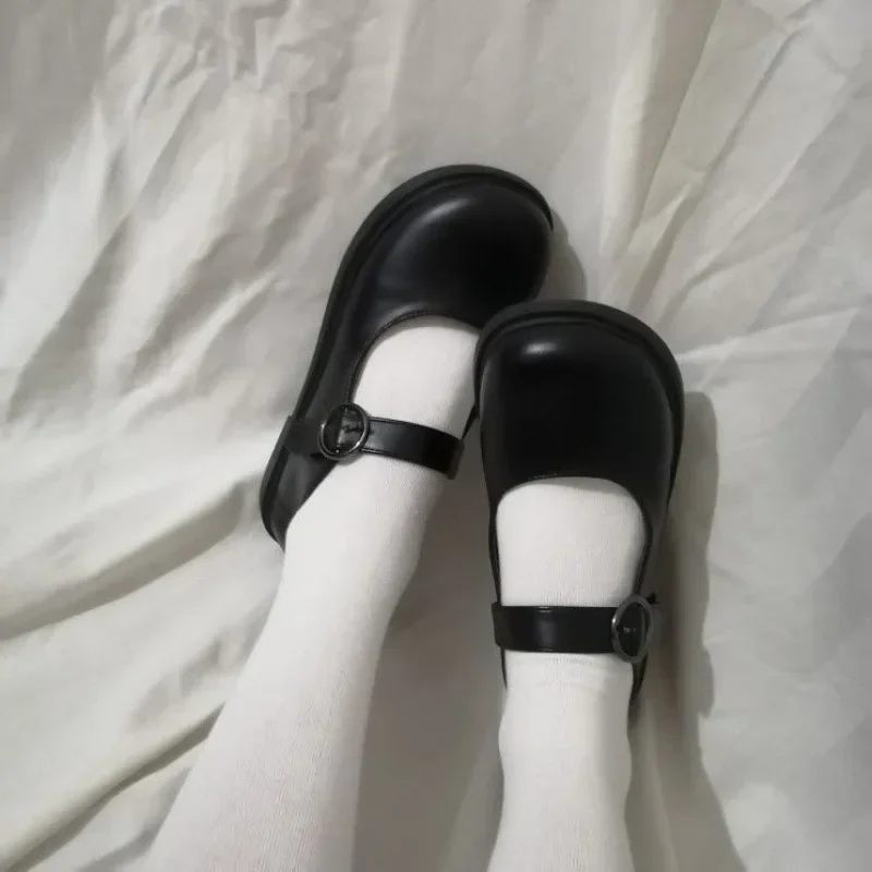 Neue Stil Lolita Outfit Großen Kopf Runden Kopf Weiche Mädchen JK Kleine Leder Schuhe frauen Japanische Nette Student Mary Jane puppe Schuhe