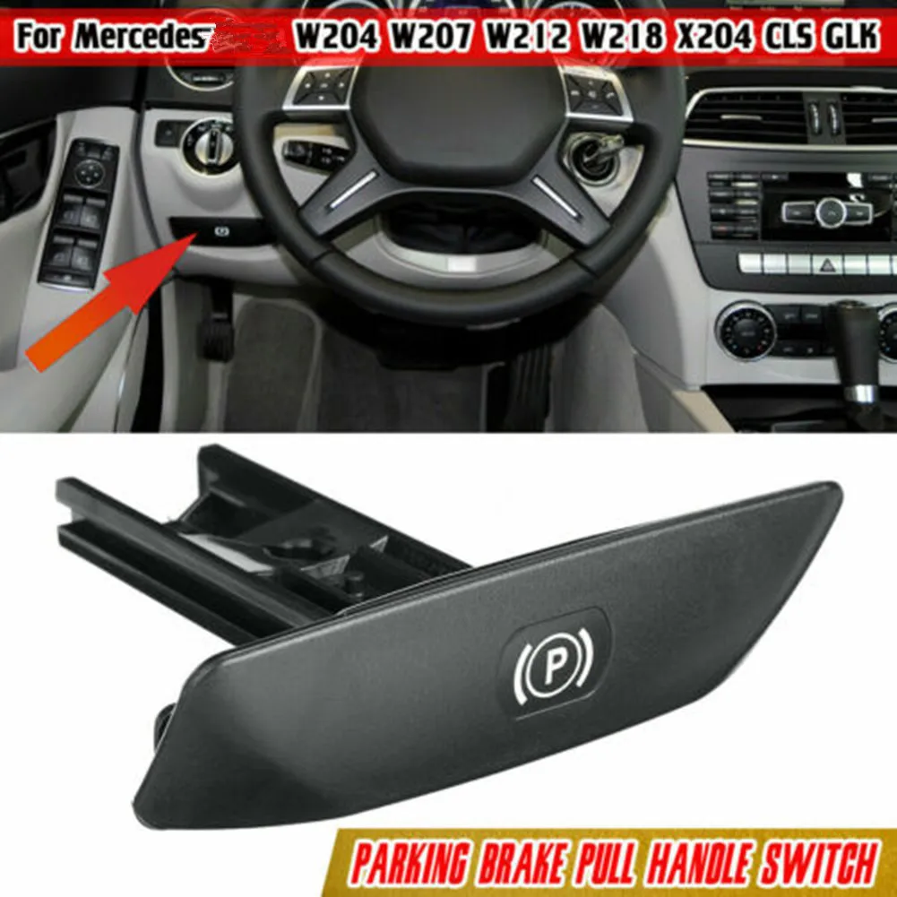 Car Handle Switch Direct Replacement Parking Brake Release Proportioning 1pcs A2044270020 ABS Black Replacement