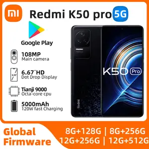 Xiaomi-redmi k50 proスマートフォン,5g,android,ram 8gb,rom 128gb,mediatek Marketity  9000, 120w,高速充電,108mpカメラ,使用済み電話 - AliExpress