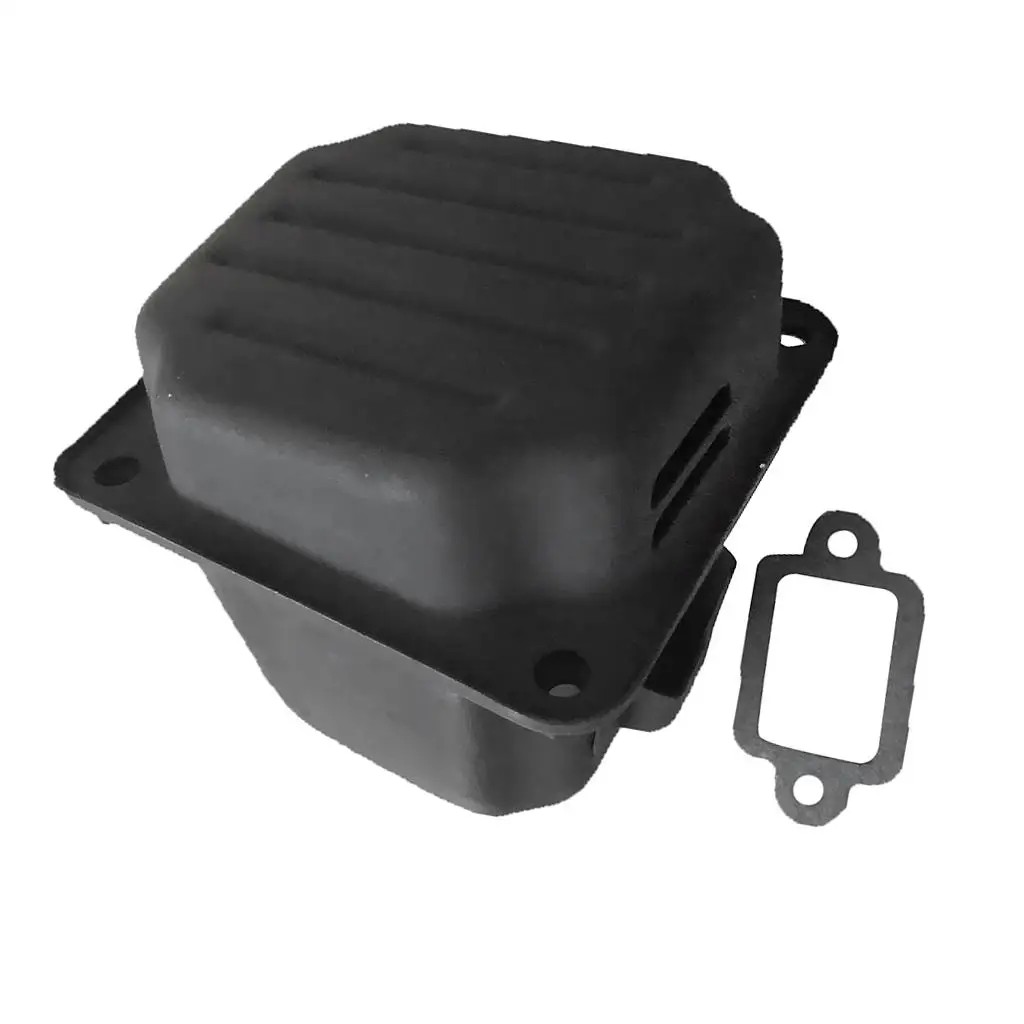 Chainsaw Muffler Exhaust Gasket Repalce Parts Black Plastic for Compatible 038 380 MS380 038AV Garden Tool Replacement