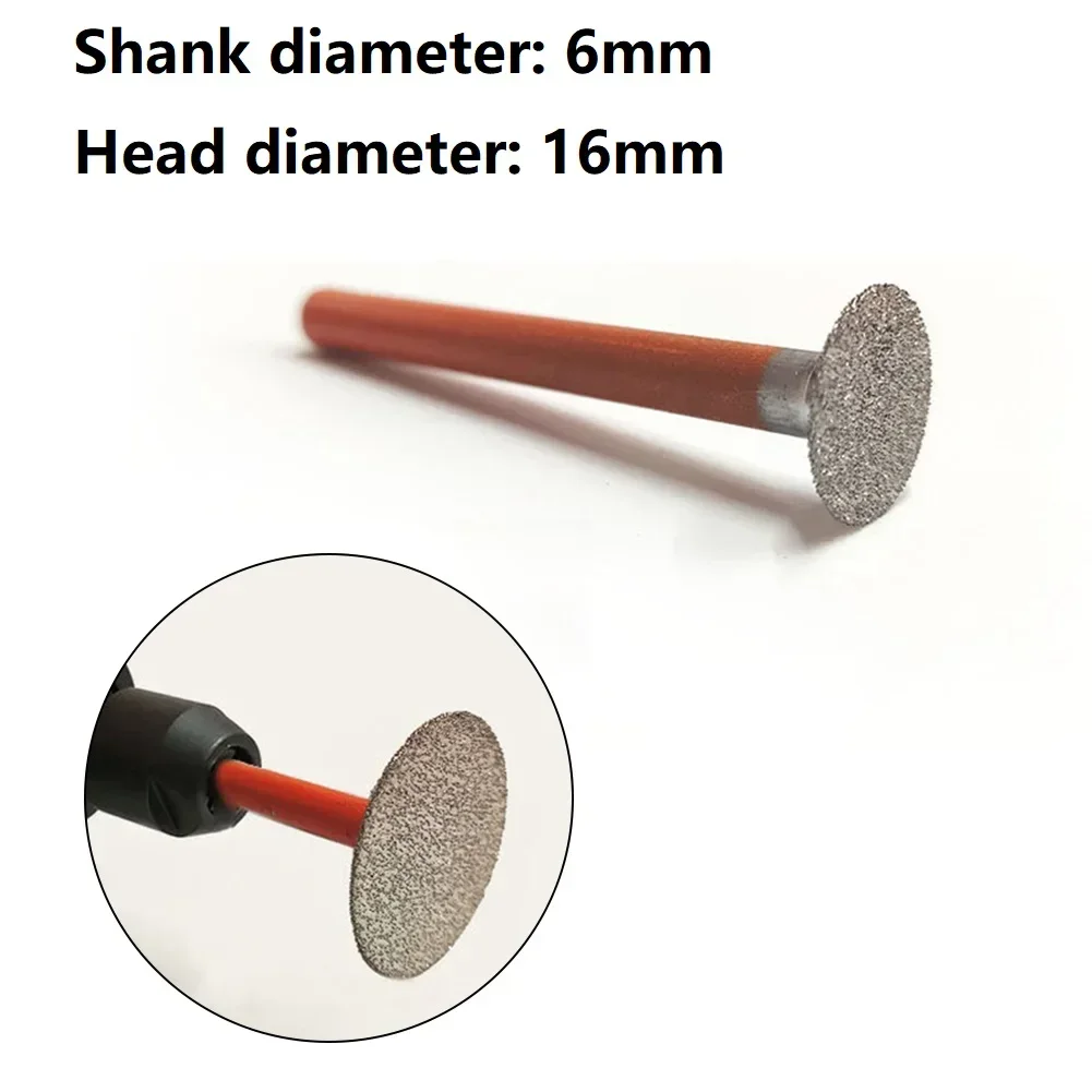 YTOM 6mm Gambo Diamante Rettifica Burr Punta dell'ago Incisione Intaglio Lucidatura Vetro Giada Pietra Punta da trapano Set di utensili rotanti