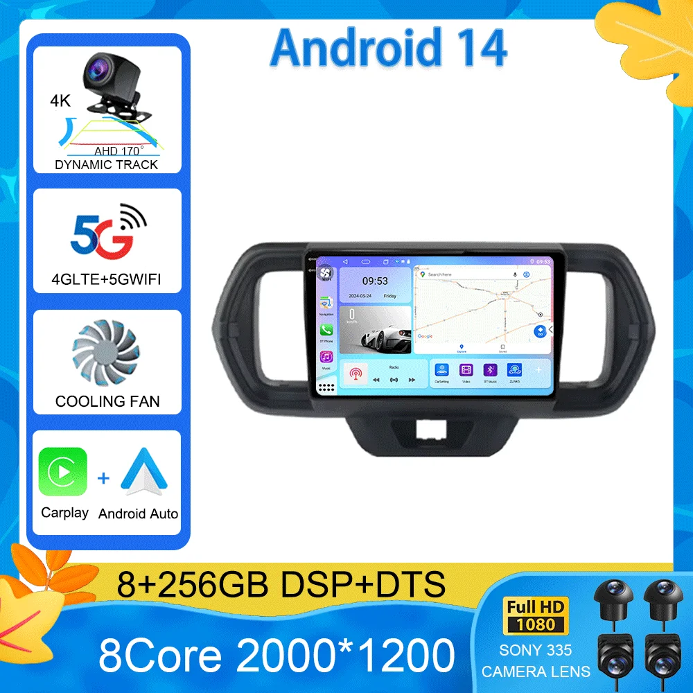 Android14 for Toyota Passo III 3 2016 - 2021 autoradio con driver destro  Multimedia Wireless Carplay 5G wifi BT navigazione GPS