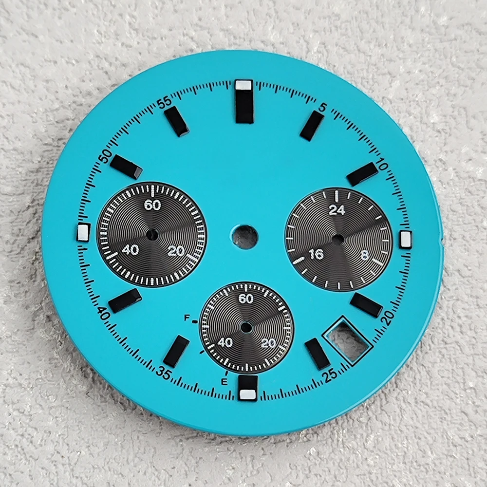 قرص VK63 قرص ساعة 32.6 ملم قرص أخضر مضيء مناسب لملحقات ساعة الحركة VK63 أدوات إصلاح الساعة