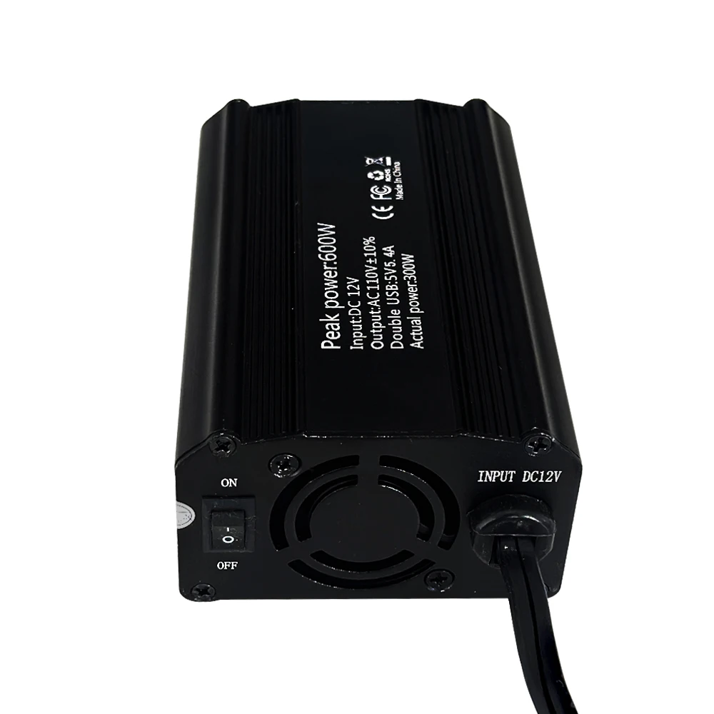 SZSSTH 600W (MAX POWER) Power Inverter for Car Inverter RV Boat 300W ( Continuous Power ) DC 12V To 110V US Global Socket