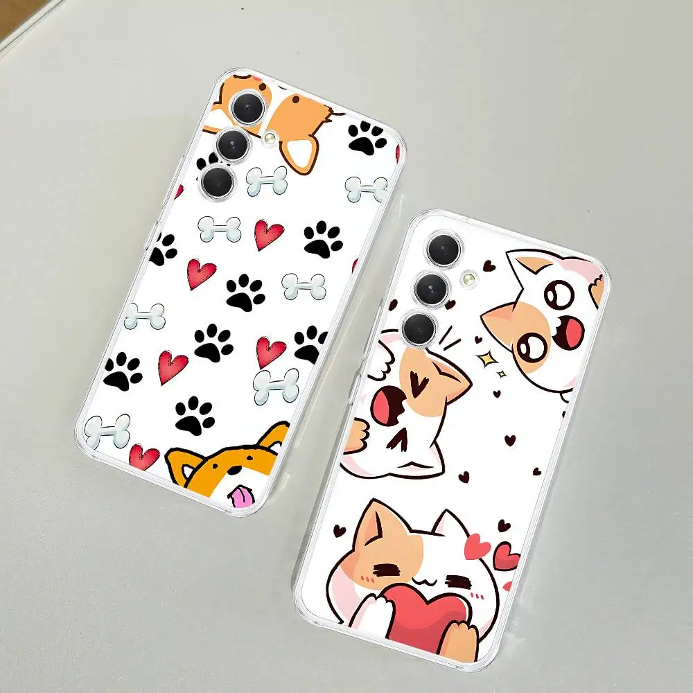 

The Dog Corgi Phone Case For Samsung Galaxy A52 A12 A51 S21 Edge S22ULTRA S23 S24 S25LITE Plus Ultra Transparent Cover