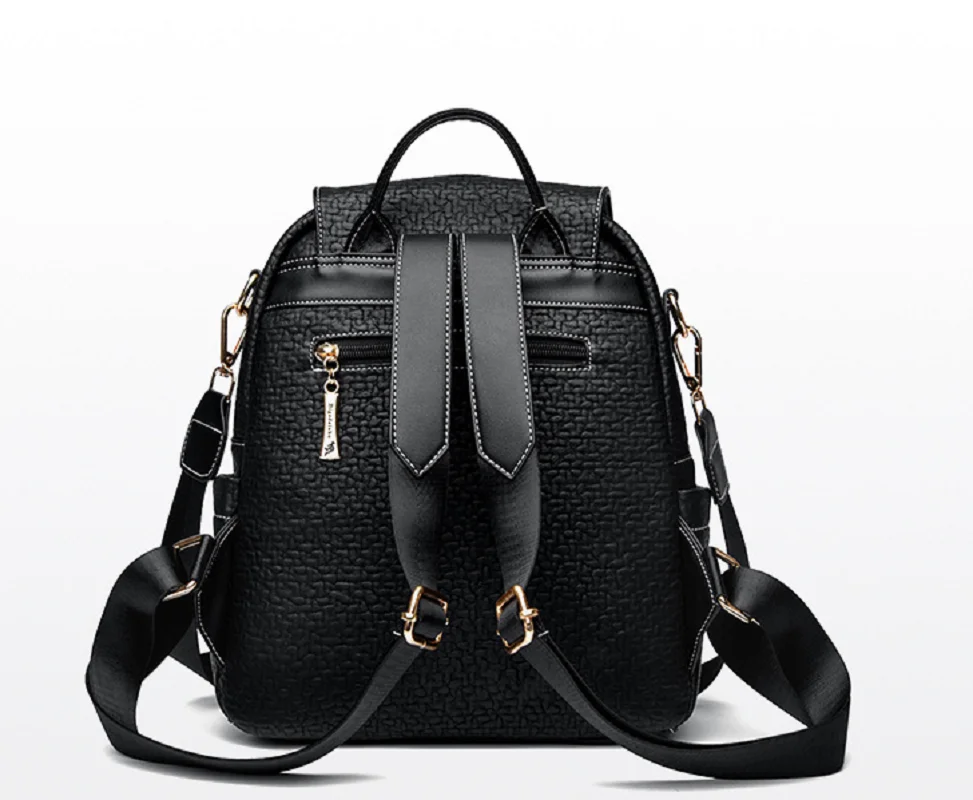 Hot Sale Korean Women's Large Capacity Travel Backpack Fashion Casual Shoulder Bags High Quality Leather Backpacks School Bag