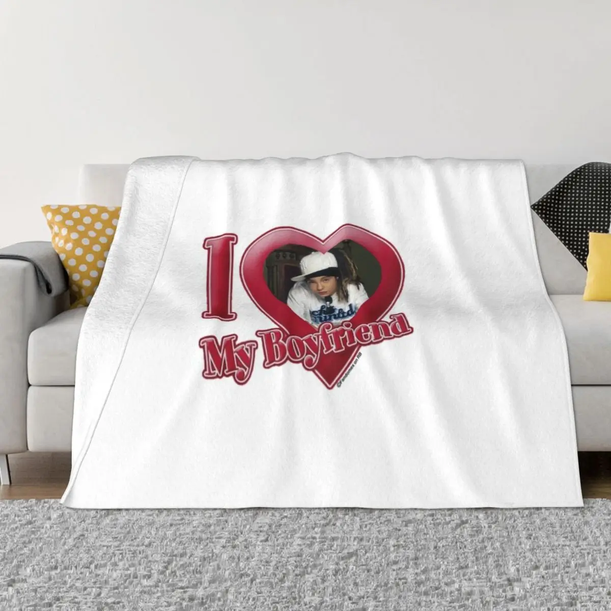 

I LOVE MY BOYFRIEND TOM KAULITZ DESIGN Throw Blanket Soft Big Blanket Blanket For Decorative Sofa