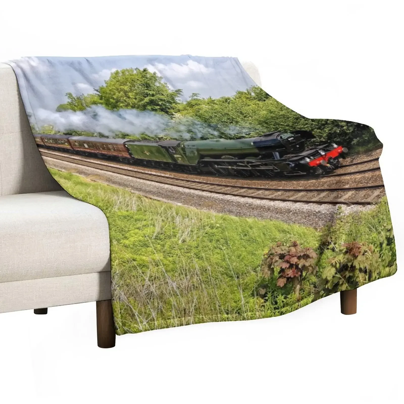 A3 Class 60103 Flying Scotsman Steam Locomotive Throw Blanket For Decorative Sofa Bed Sleeping Bag Blankets