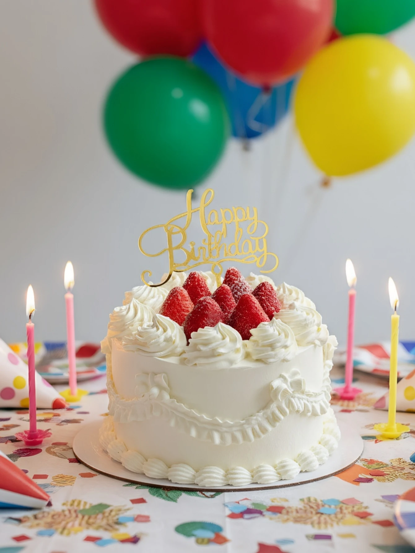 3pcs "Happy Birthday" Acrylic Cake Topper - Modern Letter Decor for Birthday Party/Christmas, Cake Plug-in, Holiday Gifts