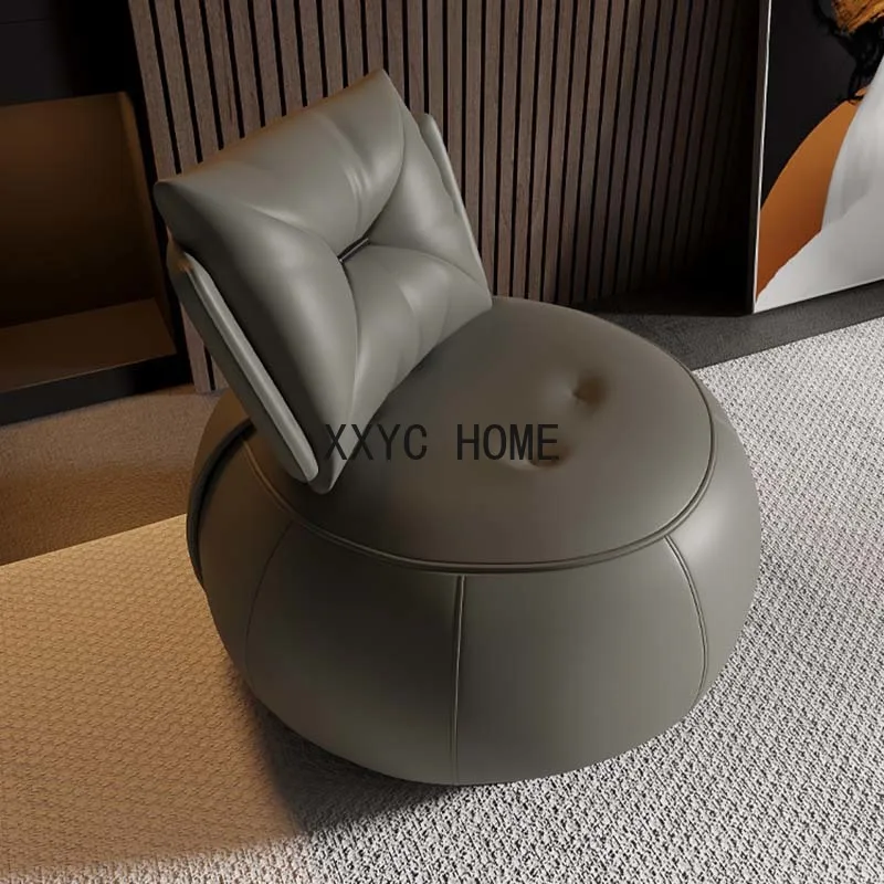 Modern Living Room Chair Leather Portable Lounge Swivel Chair Balcony Minimalist Muebles Para El Hogar Nordic Furniture