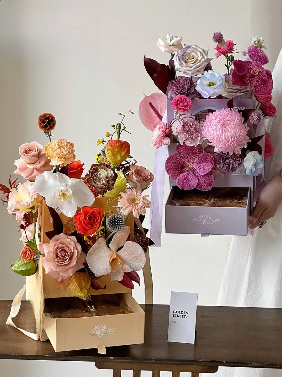 

Xineng Original Moon Night Flower Box Fre Flower Bouquet Vase Floral Art Gift Box DIY Paaging Material Garden Supplies