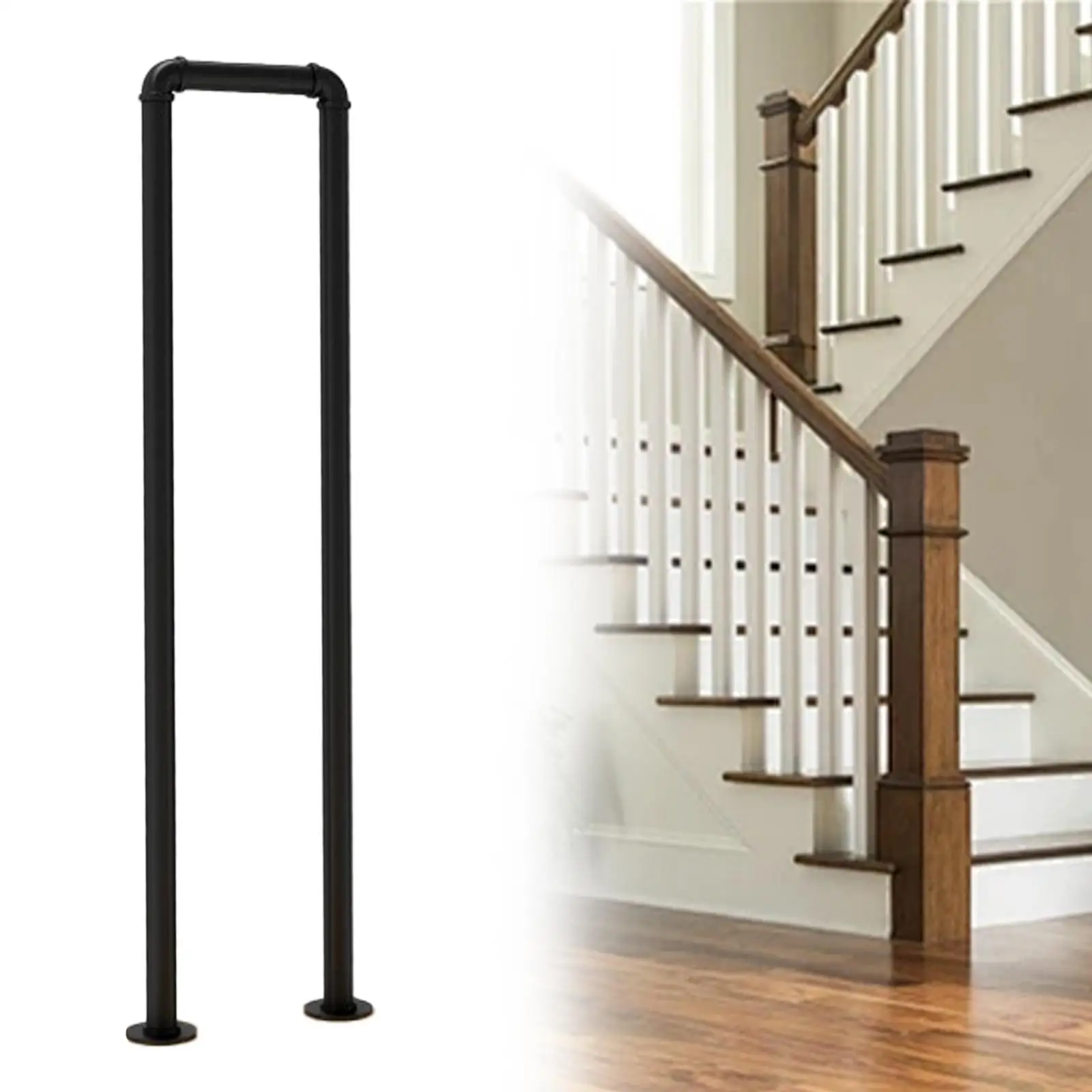 

Перила для ступеней Простота установки Перила для лестниц Внешние перила для рук 1-ступенчатые перила для бетонных ступеней Земля в помещении и на открытом воздухе