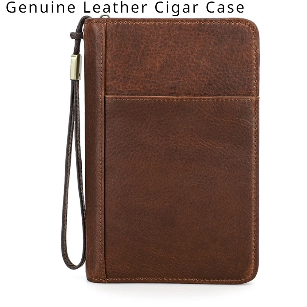 Cigar Cases Smoking Accessories Lighters Luxury Travel Humidor Portable Home. Leather Lighter Set Retro Household Merchandises