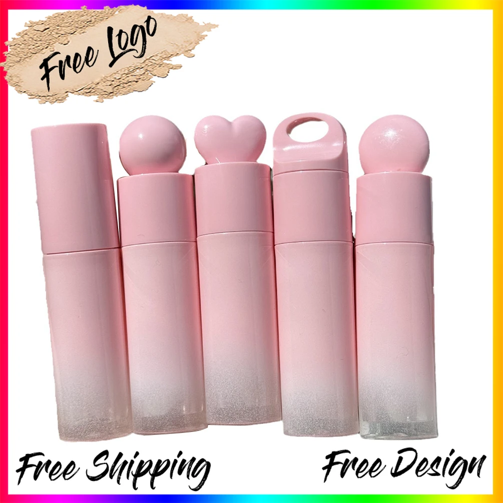 

Vegan Wholesale Private Label Makeup 4ml Gradient Pink White Lip Gloss Custom Logo Long Lasting Moisturizing Lip Stain