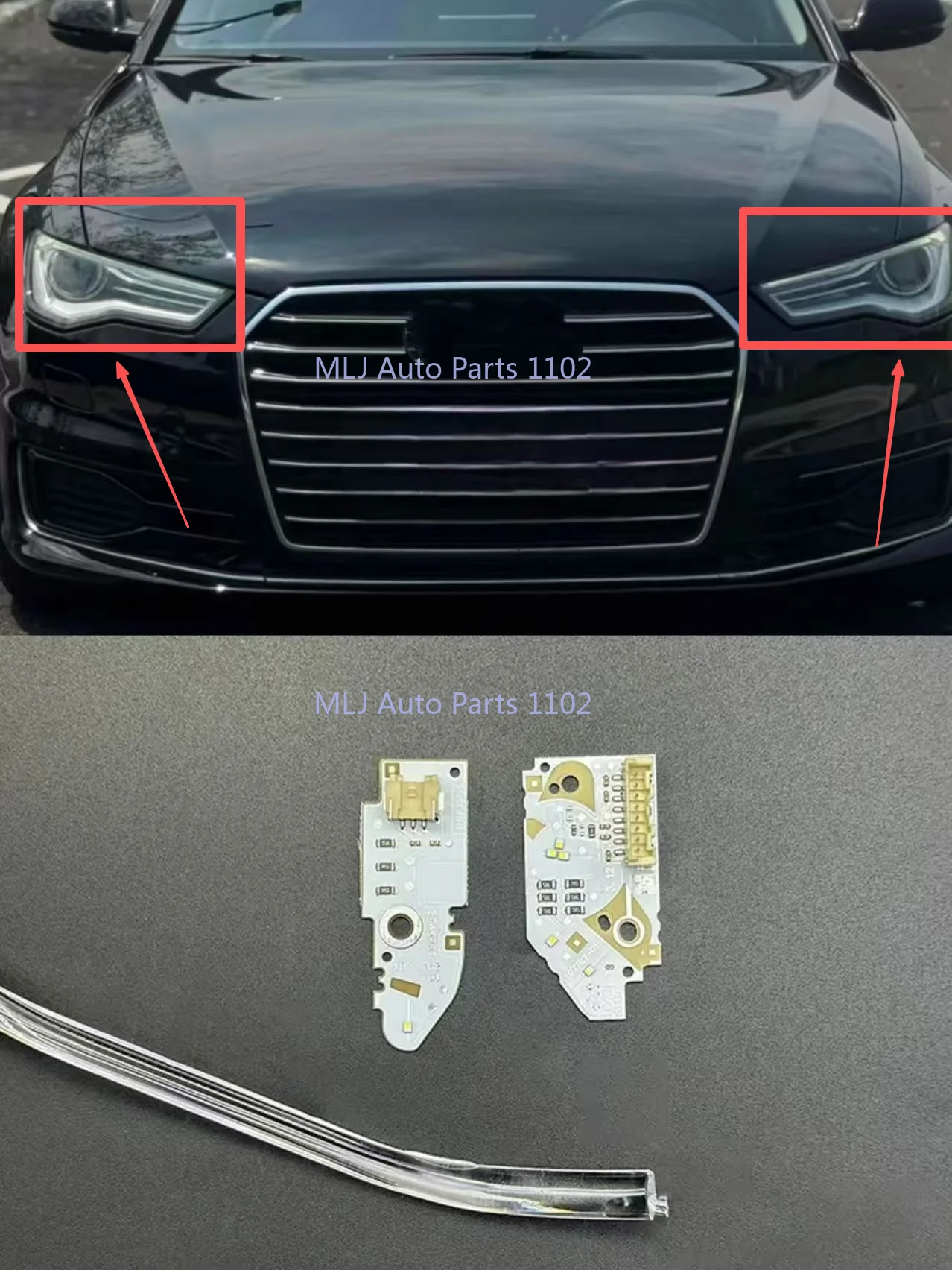 

white Light FOR AUDI A6 C7 PA 2016-2018 Car Headlight DRL CHIP Tube Angel Eyes Daytime running chip Ballast Module Parts LOW