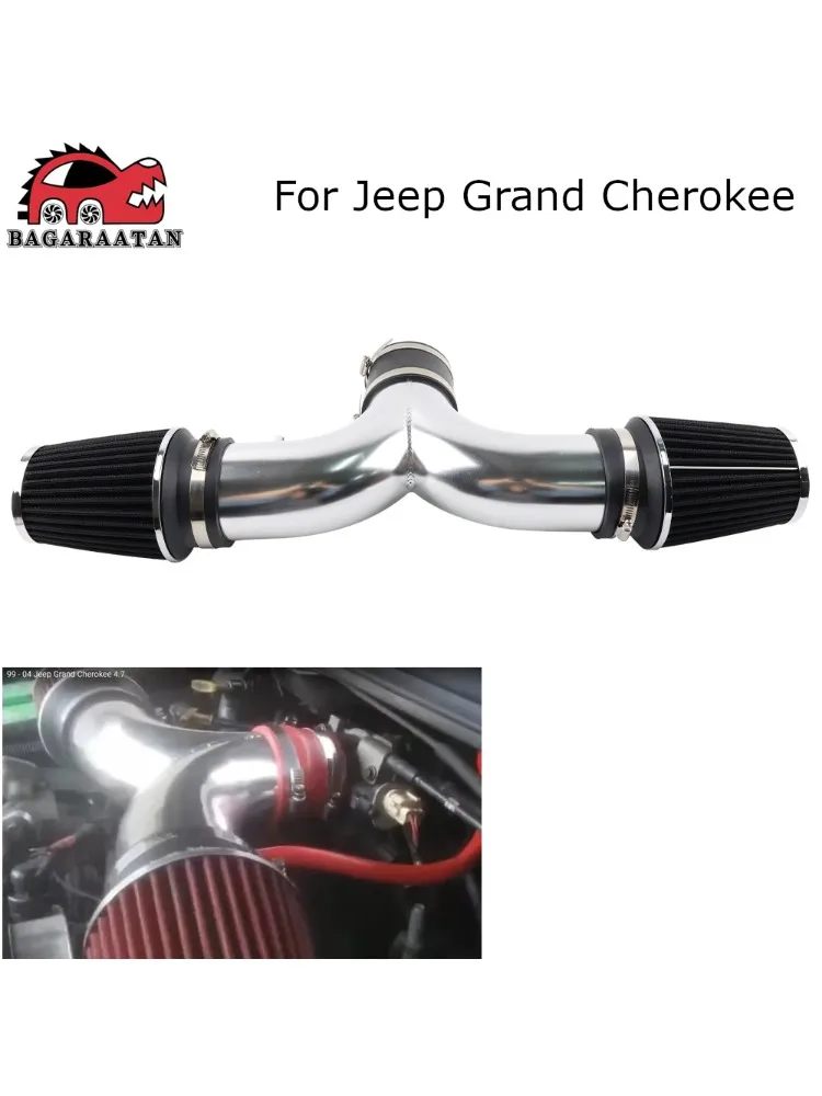 Zestaw filtra wlotu zimnego powietrza Dual Twin do Dodge Durango 3.7L V6/4.7L V8 00-02 oraz JEEP Grand Cherokee 4.7L V8 99-04 — 2