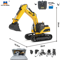 Huina Newest 580 Metal RC Excavator Truck Model Upgraded Version 1/14 Remote Controlled Car Rc Car Digger Bucket Truck Toys