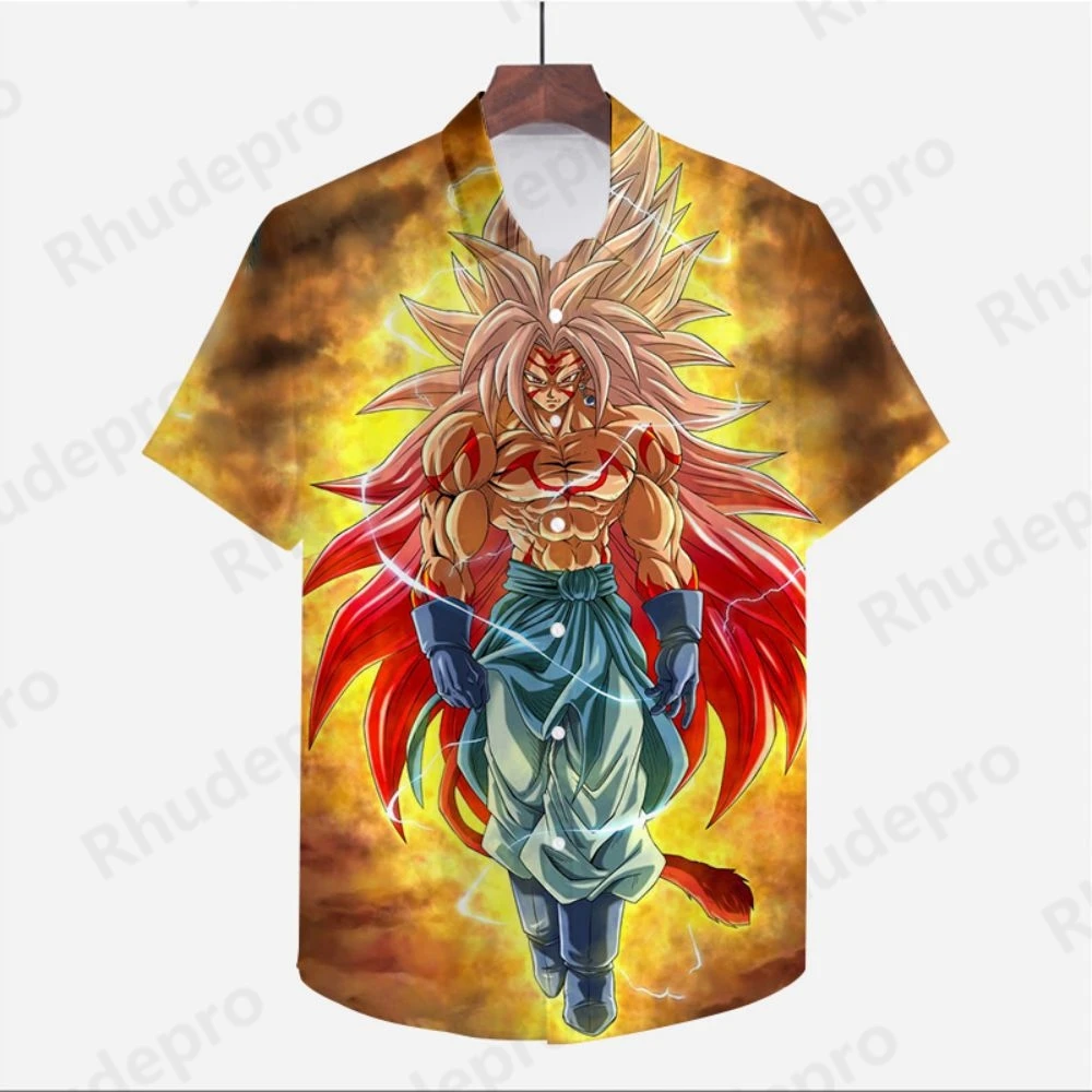 

Vegeta Men's Clothes Shirt Streetwear Dragon Ball Z High Quality Short Sleeve Cute Anime Oversized 2024 Super Saiya Beach Style