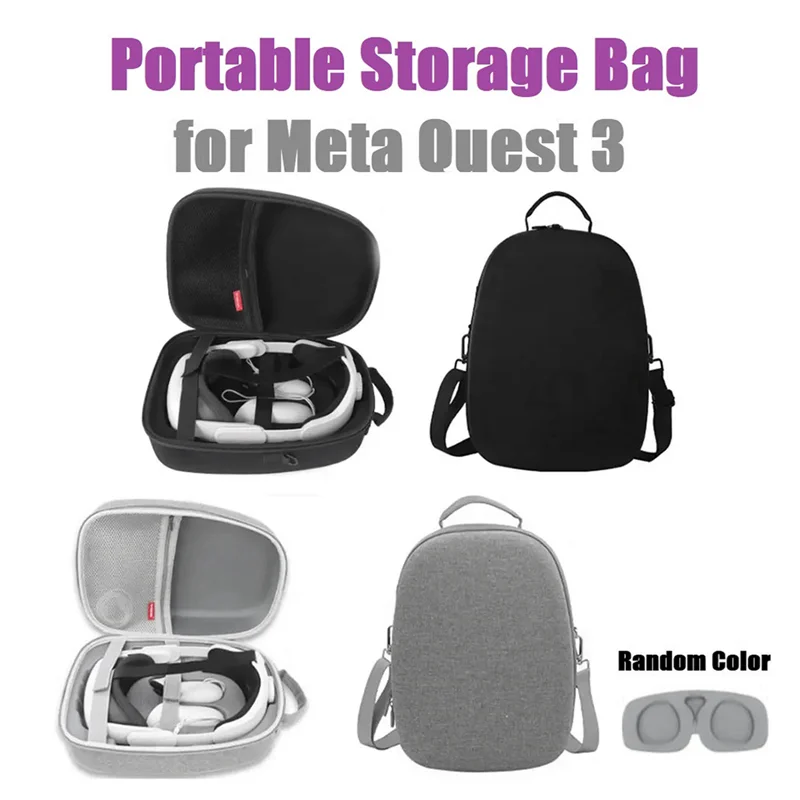 Storage Bag With Shoulder Strap For Meta Quest3 VR Headset Case For Meta Quest3 Storage Box VR Protection Shell Box B Durable