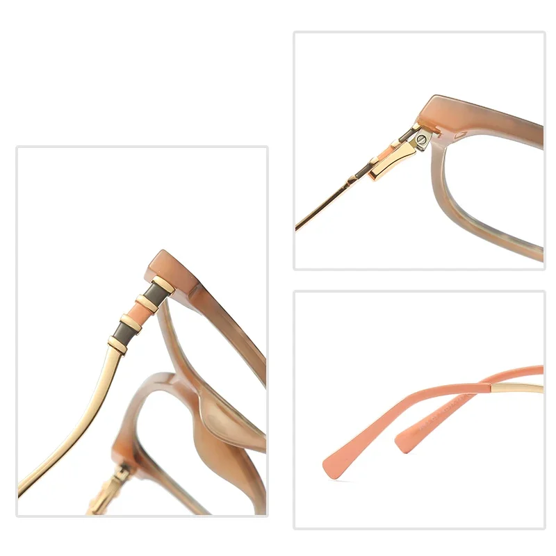 KIZN نظارات قصر النظر عين القطة للنساء مضادة للضوء الأزرق وصفة طبية للكمبيوتر نظارات بصرية إطار فوتوكروميزم-0-50 إلى -10