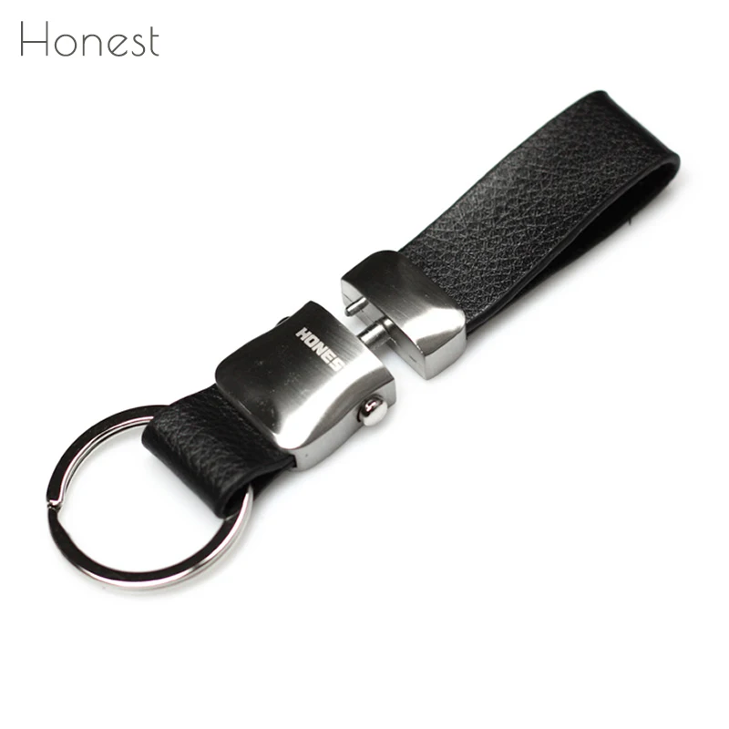 Luxury Key Chain Men Women Keychains Classic Cowhide for Car Key Ring Holder Belt Best Gift Idea for Husband Male Accessories