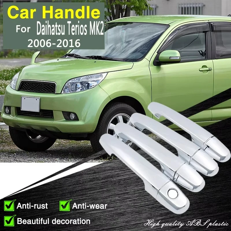 For Daihatsu Terios MK2 Be Go Toyota Rush J200 F700 2006~2016Chrome Door Handle Cover Accessories Stickers Trim Decorative Catch