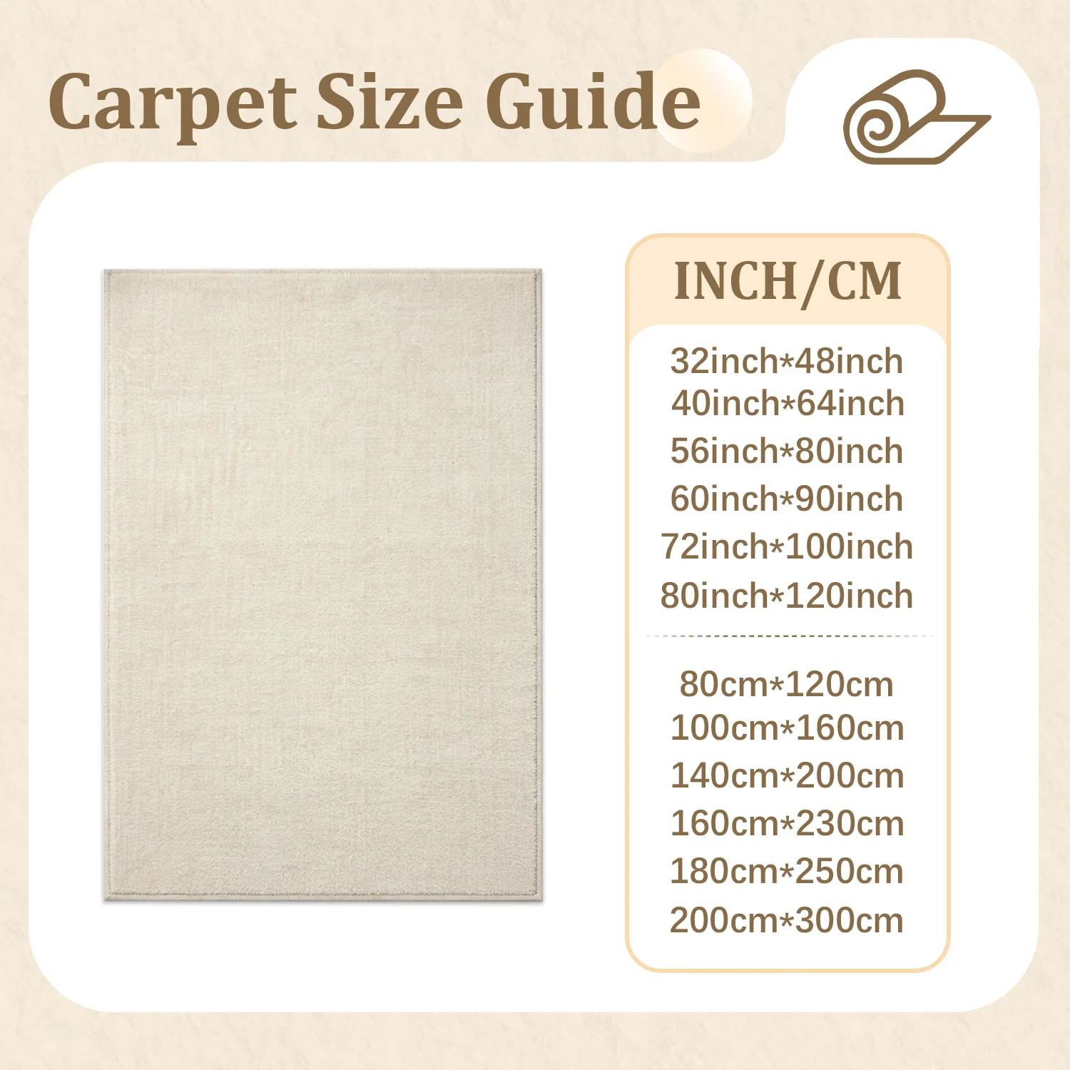Large Indoor Area Rug, Soft Velvet Low Pile with Non-Slip Dotted Backing, Machine Washable Neutral Beige Subtle Textured Floor Rug for Living Room Bedroom