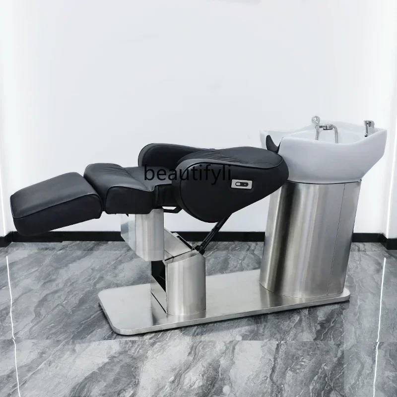 Simple shampoo bed, beauty salon, electric flushing barber shop, fully automatic hair salon dedicated scalp treatment bed