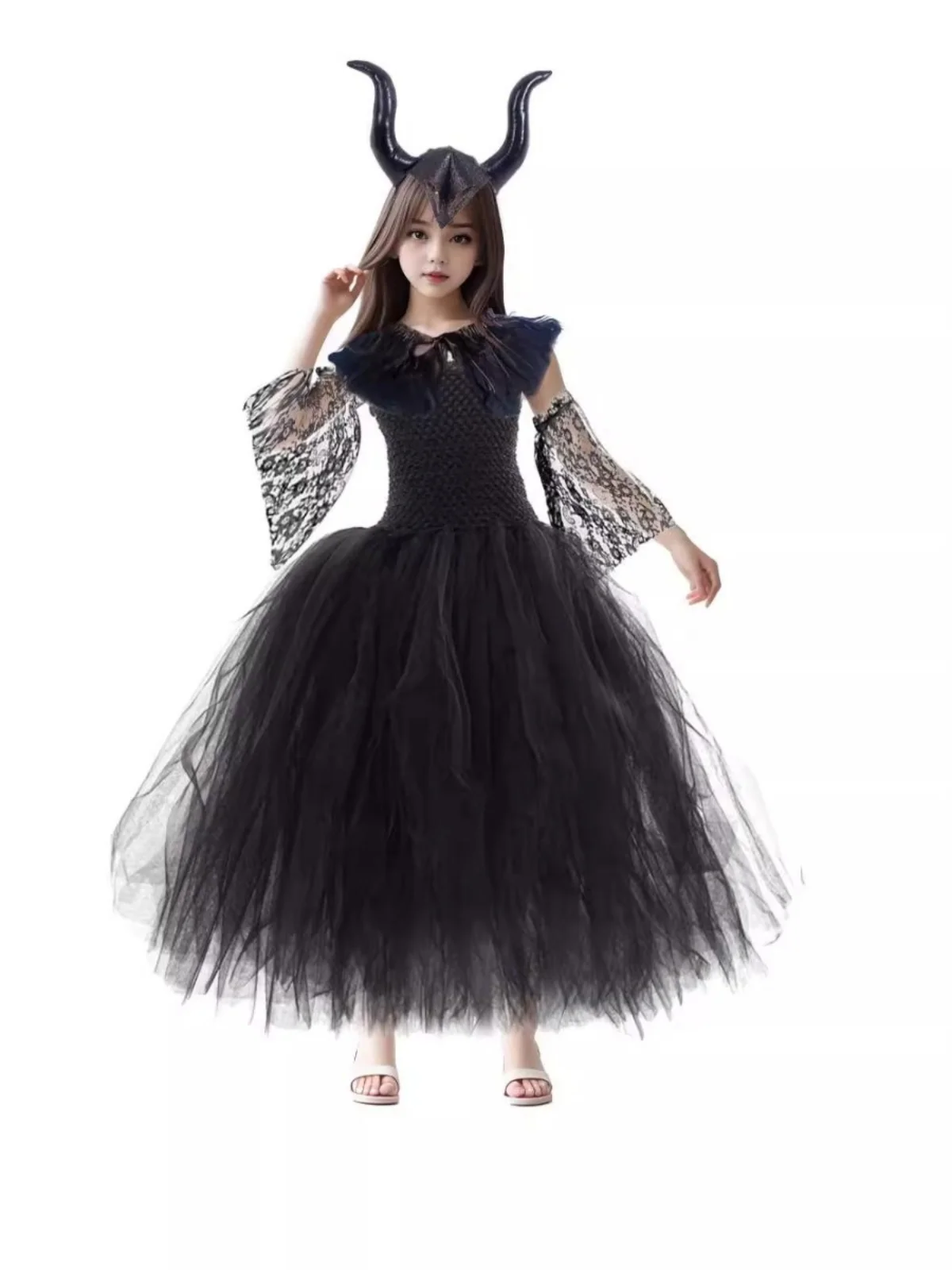 

Hanrted loween Princ Dr Children's Performance Skirt Puffy Skirt Festival Evening Gown for Baby Girls