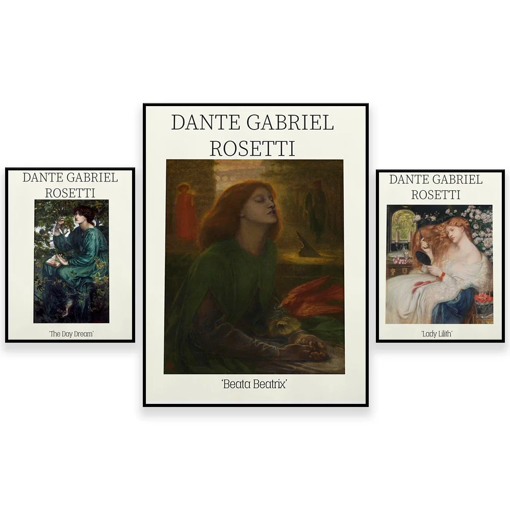 Dante Gabriel Rossetti Daydream, Madame Lilith, Beata Beatrix Wall Decor Art Exhibition Poster Canvas Print