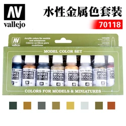 Vallejo Metallic Color Set Spanish AV Environmentally Friendly wWater-Based Paint Set Metalicos 70118