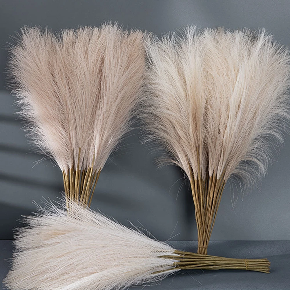 Artificial Pampas Grass Boho Decorative FlowersFor Home Wedding Party Table Flower Arrangement Decoration Vase Fake Plant