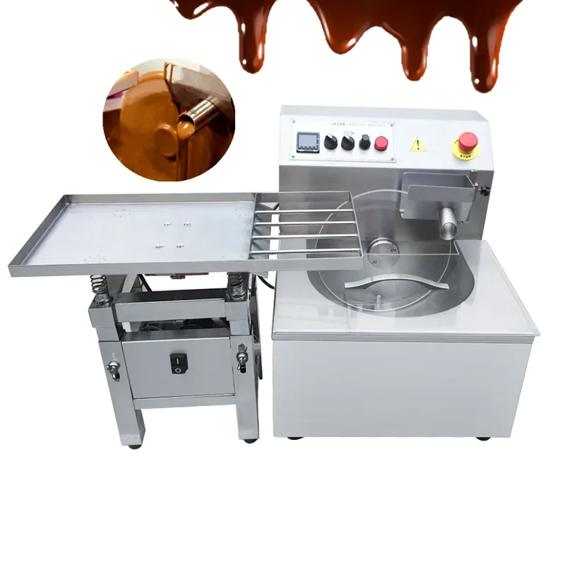 Steel Automatic Hot Tempering Chocolate Wheel Temperer Meter With Vibrator Tap Modern Storage 5 8 Kg