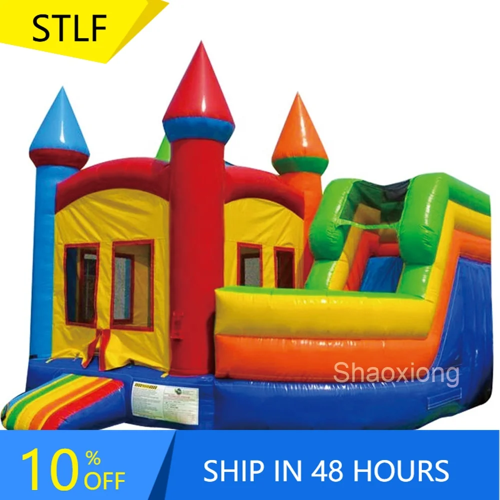 

STLFCommercial Kids Inflatable Bounce House Combo Simple Jumping Castle 5x5x4M Inflatable Bouncy Castle With Slide For Rental Pa