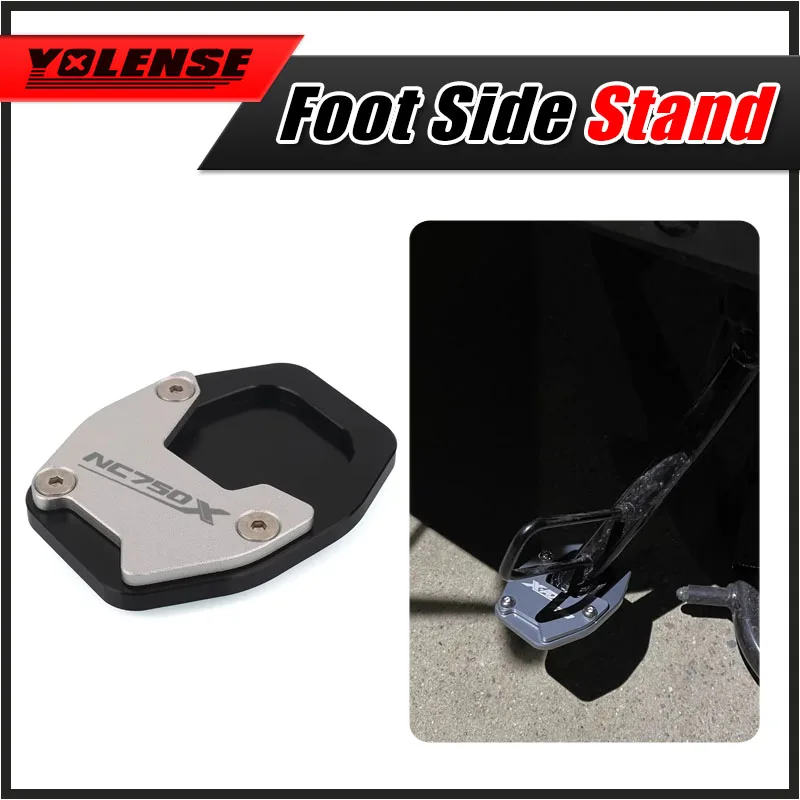 For XADV-750 XADV 750 NC750X NC 750X 2021-2026 Motorcycle CNC Side Stand Pad Plate Kickstand Enlarger Support Extension