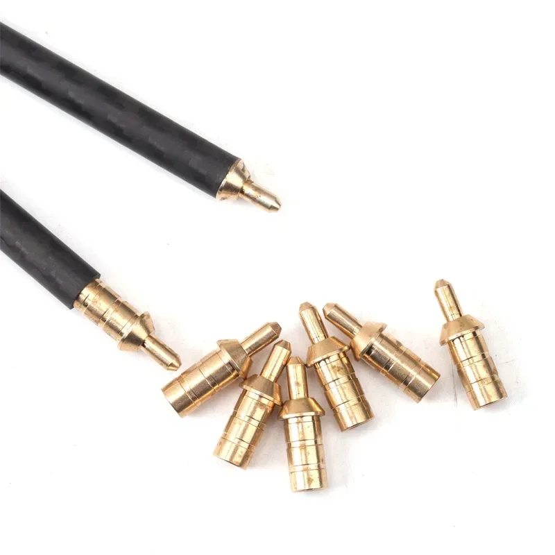 

12pcs Archery Arrow Shaft Copper Nock Pin Anti-Nail 50gn For ID6.2mm OD7.1/7.2/7.4/7.6/7.9mm arrow shaft