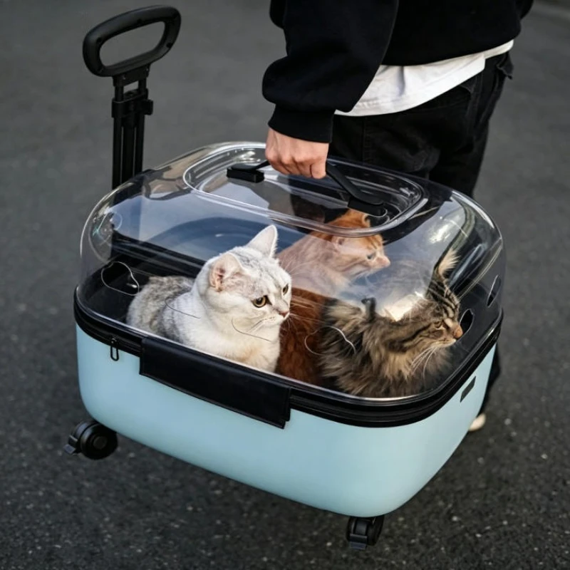 Pet Stroller for Dogs and Cats Pet Trolley Case Pet Strollers Bag Double Cat Dog Use Large Capacity Puppy Cers Supplies