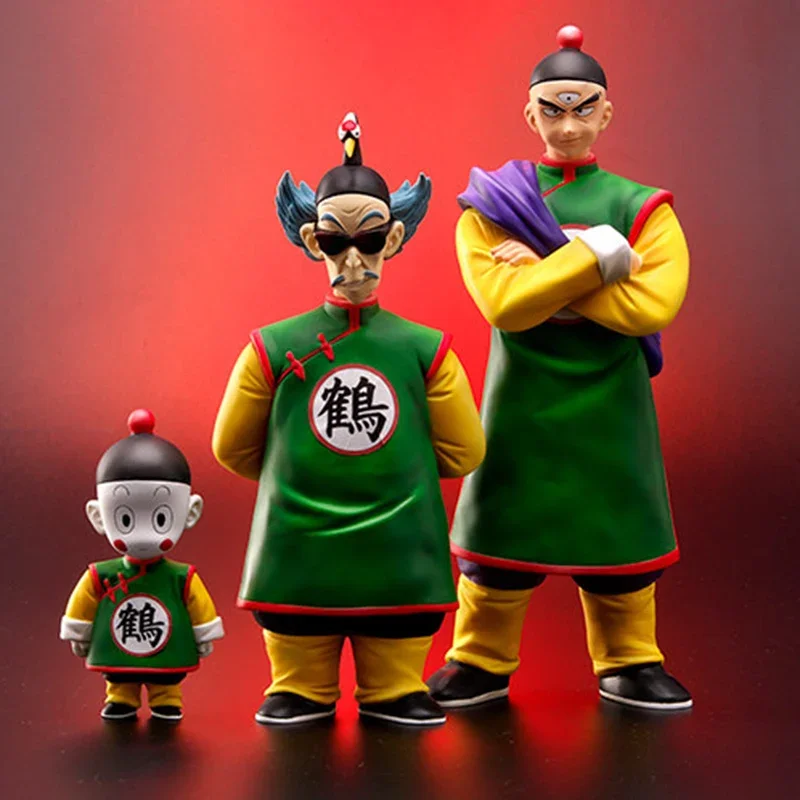 Anime Dragon Ball Z Figures Tien Shinhan Chiaotzu Crane Immortal Action Figures PVC Crane School Collection Model Toys Gifts