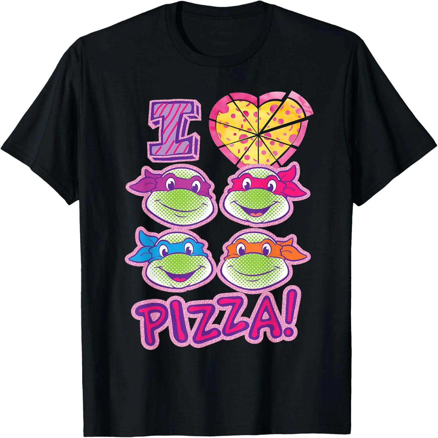 Teenage Mutant Ninja Turtles I Love Pizza T-Shirt T-Shirt Y2K aesthetic, Concert tee