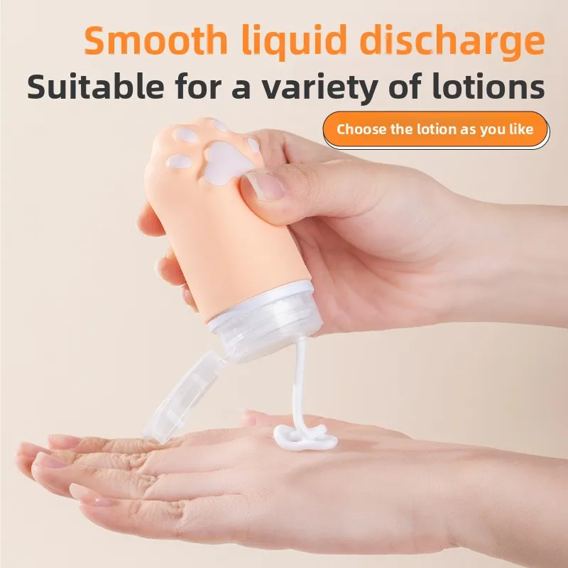 زجاجات قابلة لإعادة الملء من السيليكون للسفر سعة 60 مل، محمولة لحاويات مستحضرات التجميل الفارغة #4