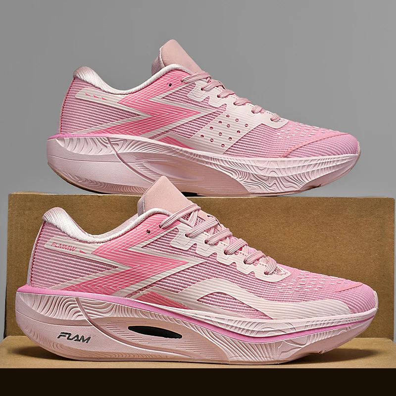 2025 Carbon Plate Marathon Men Sports Running Shoes Air Cushion Lightweight Women Athletic Gym Sneakers Hiking Jogging Footwear image 5