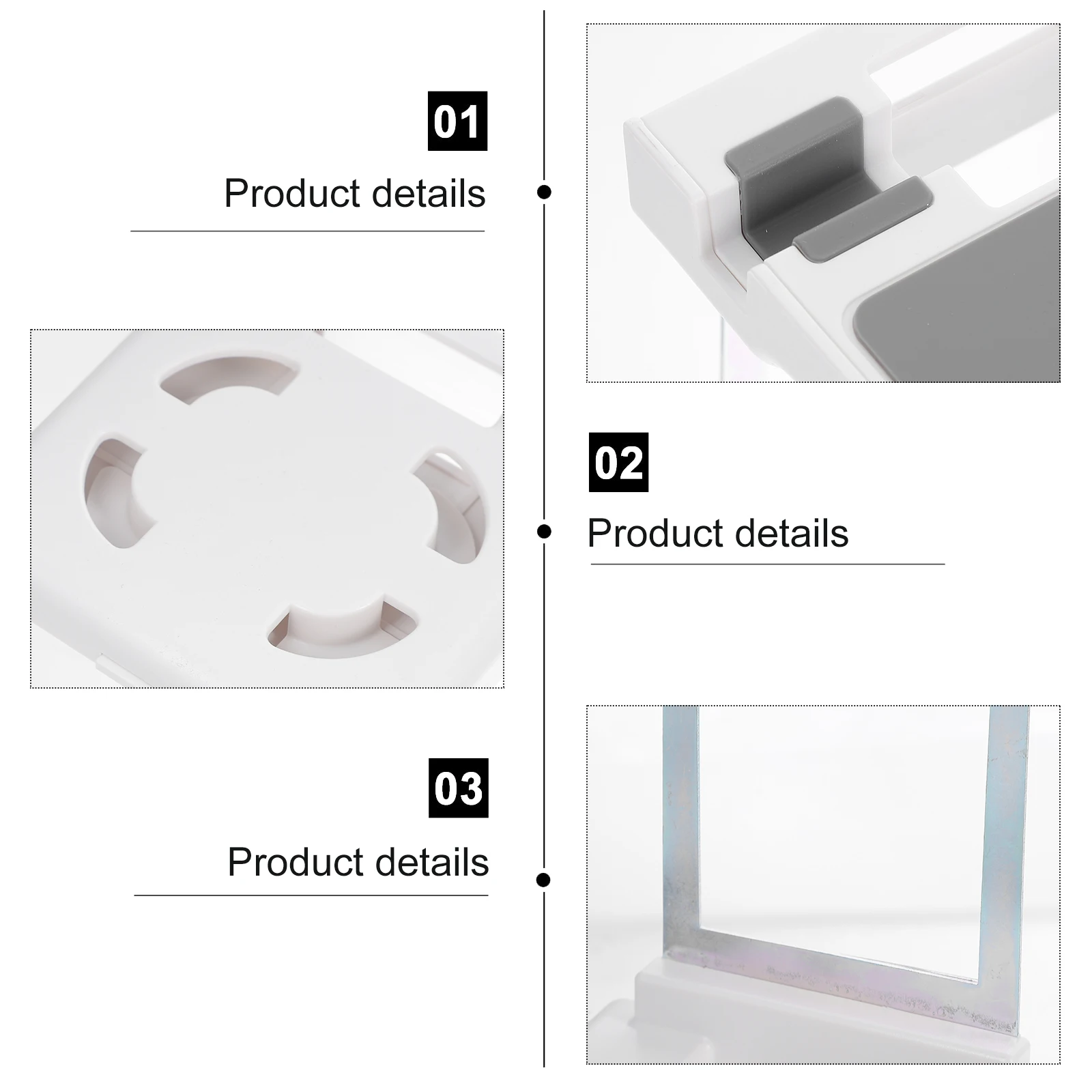 

Wall-mounted Socket Bracket for Home Security Outlet Plastic Shelf Punch Free