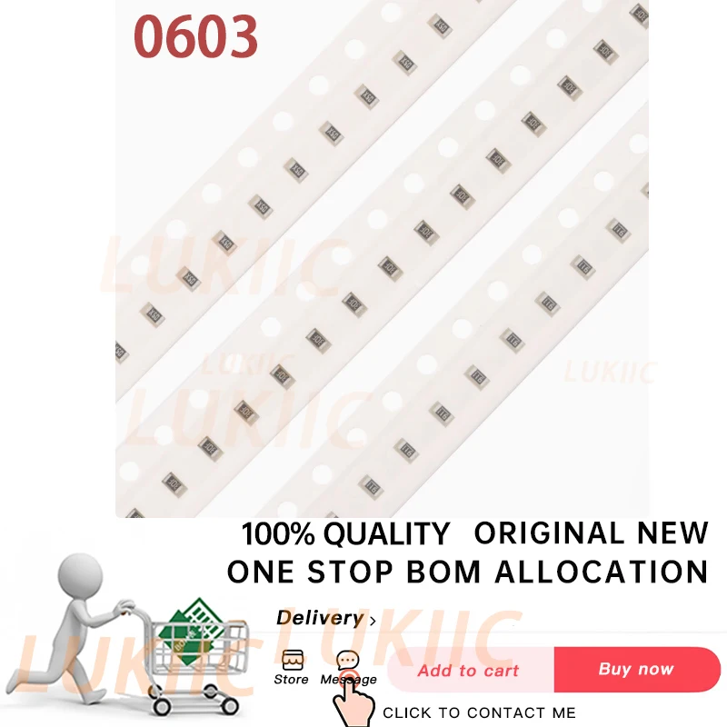 

100PCS 1% 0603 SMD Resistor 0R ~ 10M 1/10W 0.1 0.22 10 100 150 220 330 Ohm 1K 2.2K 10K 100K 0.1R 1R 10R 100R 150R 220R 330R 1M