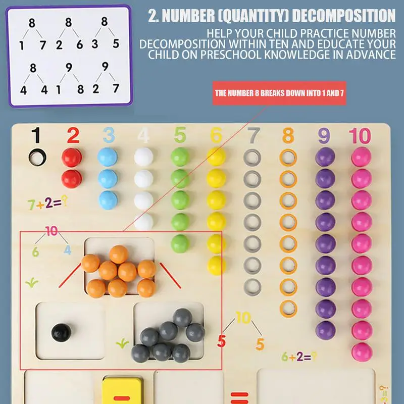 子供のための木製の数学カウントビーズ,教育玩具,100ビーズ,就学前の学習,子供向けゲーム