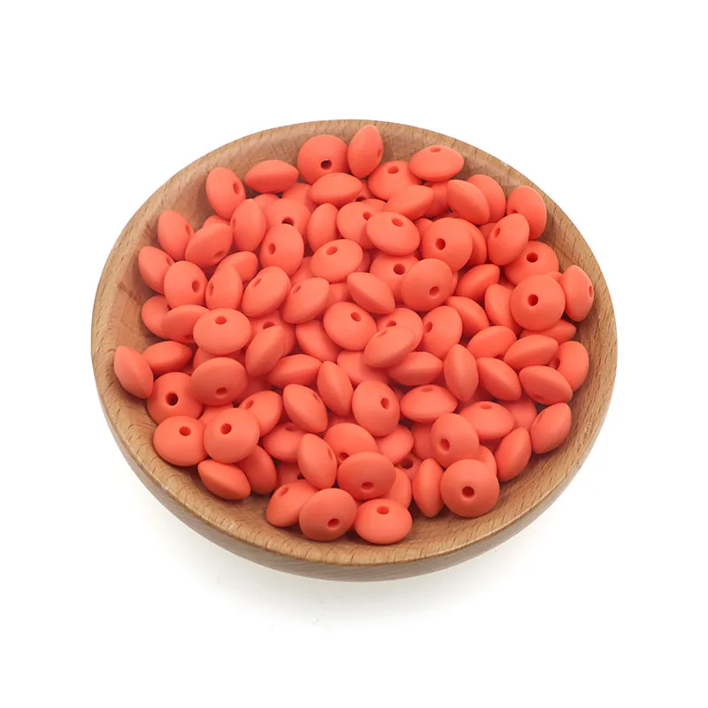 100 Teile/los Silikon Linsen Perlen 12mm Lose Spacer Perlen BPA FREI Food Grade DIY Charms Schmuck Zubehör Halskette armband
