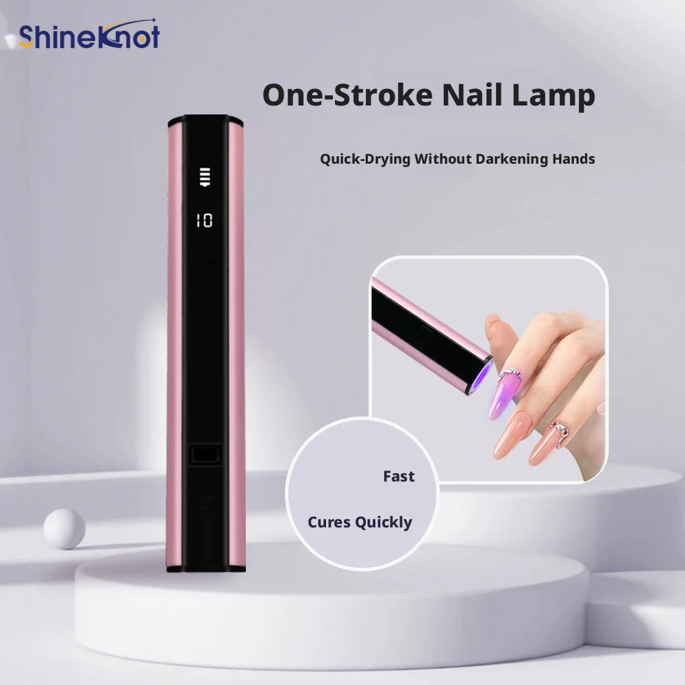 SHINEKNOT Handheld Nail Lamp Straight-Bar Design Portable UV LED Nail Lamp Quick-Drying Gel Nail Tips Rechargeable 365-405nm