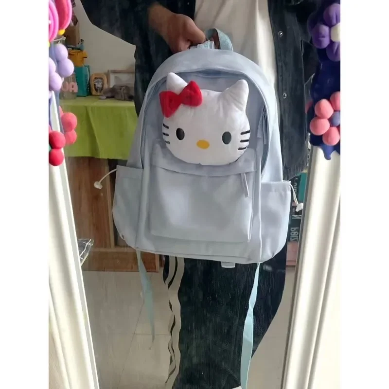 MBTI Rote Hello Kitty Rucksäcke für Frauen, niedlich, große Kapazität, japanische Mode, Original-Rucksack, College-Stil, Kawaii-Frauentasche