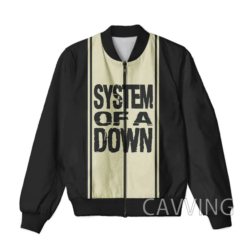 

CAVVING 3D Printed System of a Down Zipper Bomber Jackets Men Overcoat Mens Coat Zip Up Jackets for Women/Men J01